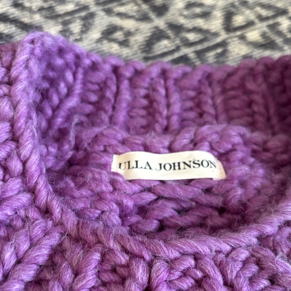 Ulla Johnson Lavender Cable Knit Sweater in alpaca wool - Picture 4 of 4